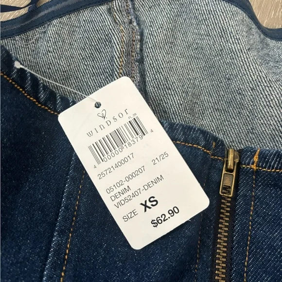 NWT Windsor Flirt Factor Belted Denim Dress - Picture 7 of 8